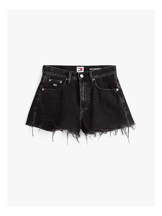 Femei Talie înaltă Pantaloni scurți Denim Black