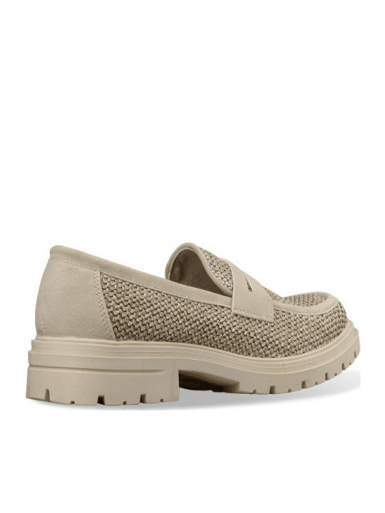 Women's Loafers in Beige Color