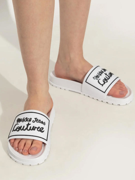 Versace White Slides