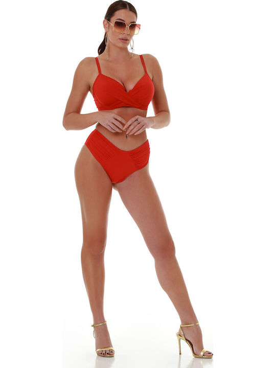 Topuri De Bikini Sutien Cupe E Roșu