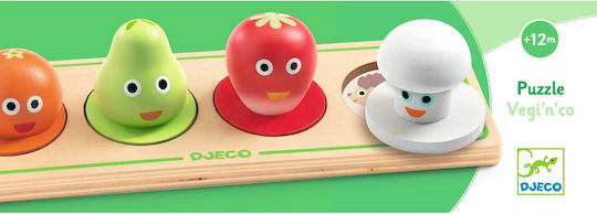 Holz Kinder Steckpuzzle für 1+ Jahre 4pcs Djeco