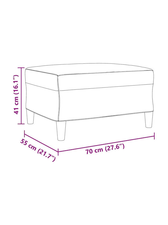 Living Room Furniture Set 3-Seater & 2-Seater & Stool Brown