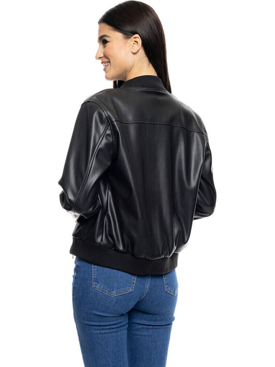 Kurz Damen Bomberjacke Black