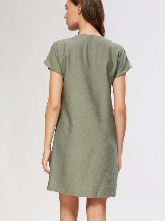Sommer Mini Damenkleid Khaki