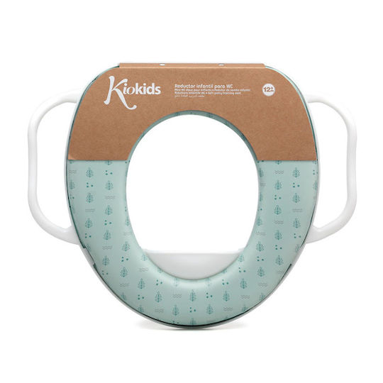 Kiokids Toddler Toilet Seat with Handles Green