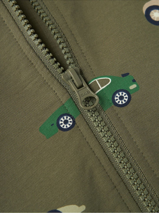 Kids Sweatshirt Cardigan Khaki