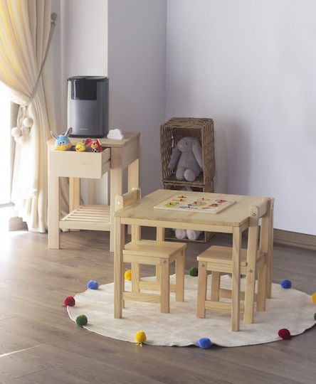 Kids Table and Chairs Set for Painting made of Wood Affetto