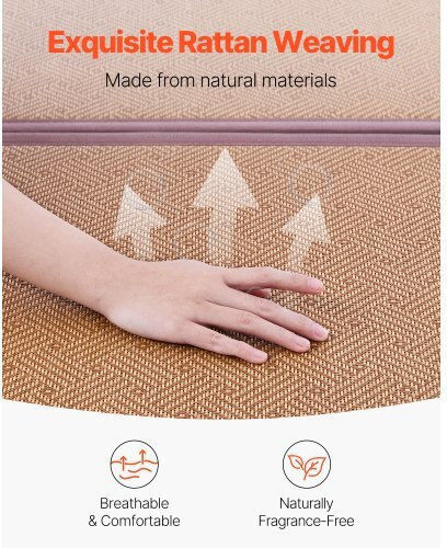 Vevor Japanische Tatami-Matte 80 x 55 Zoll Faltbare Natürliche Rattan-Tatami-Matte Ttm55inch7889j5rhv0