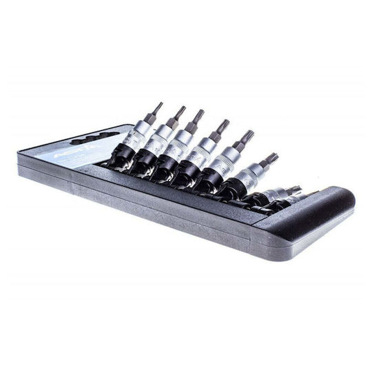 Σετ Καρυδάκια-μύτες Δραπάνου Torx Ράγα 1/4" Τ8-τ40 8τμχ
