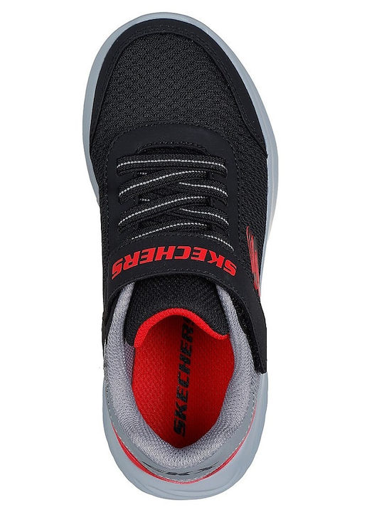 Bounder Kids Sports Shoes Running with Hoop & Loop Closure Black