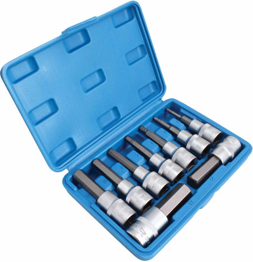 Techman Nüsse Sechskant mit Vierkant-Antrieb 1/2" Set 9Stück