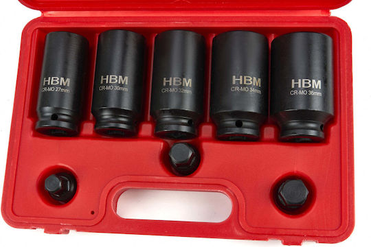 HBM Machines Карудаки Air Шестограмни с Каре Приемник 1/2" Комплект 8бр
