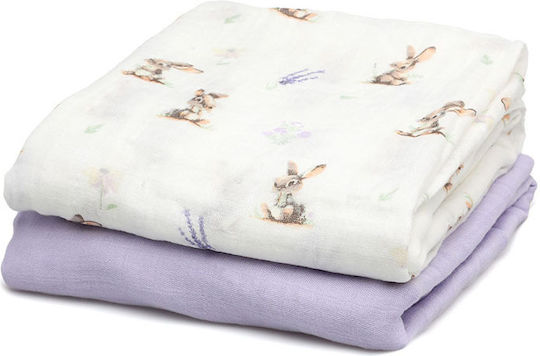 Kiokids Прегръщащи Пелени от Муселин Многоцветен 120x120см. 2бр