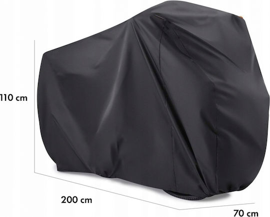Husă de protecție bicicletă motocicletă scuter Newevo impermeabilă 200cm X 110cm X 70cm se potrivește pentru 2 biciclete 26-29 inch negru