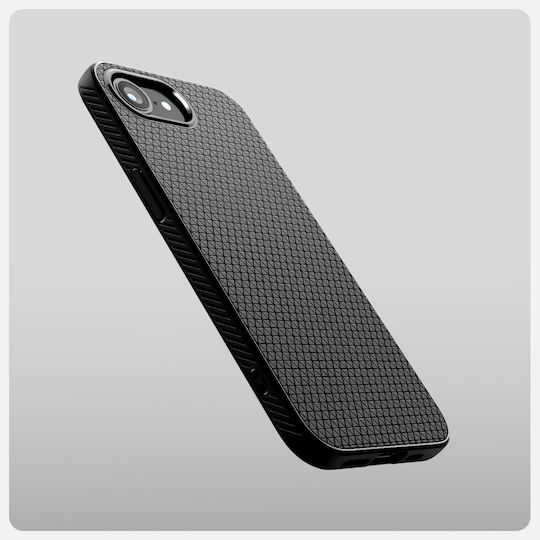 Spigen Liquid Air Заден Калъф Силиконов 0.3mm Черен (iPhone 17e / 16e)