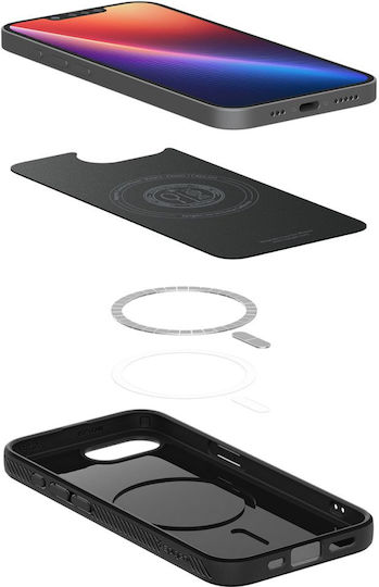 Spigen Liquid Air Заден Калъф Силиконов 0.3mm Черен (iPhone 17e / 16e)