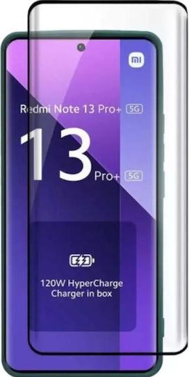 Full Face Tempered Glass Μαύρο (Redmi Note 13 Pro+)
