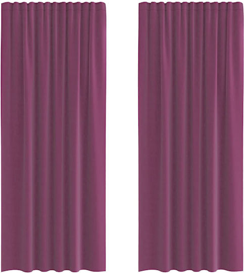 vidaXL Vorhänge Fenster mit Bleistiftfalten Lila 140x245cm
