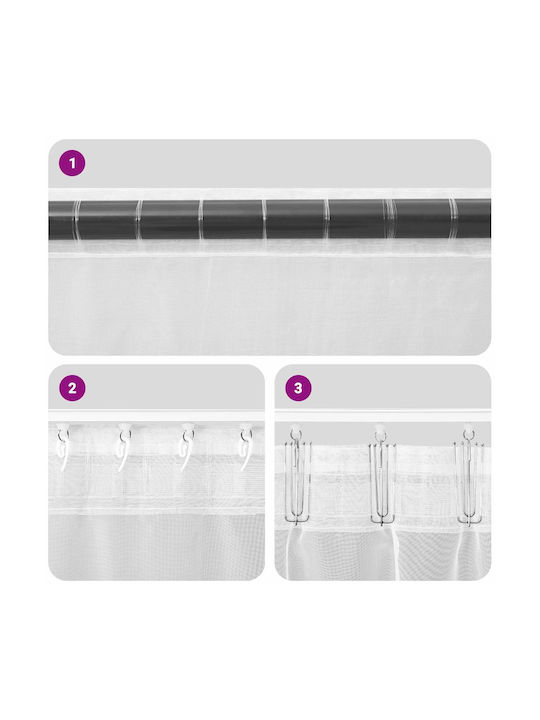 vidaXL Σετ Κουρτίνες Παραθύρου με Τρέσα Μωβ 140x245εκ.