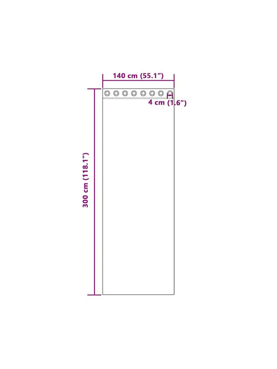 vidaXL Σετ Κουρτίνες Παραθύρου με Τρουκς Ροζ 140x300εκ.
