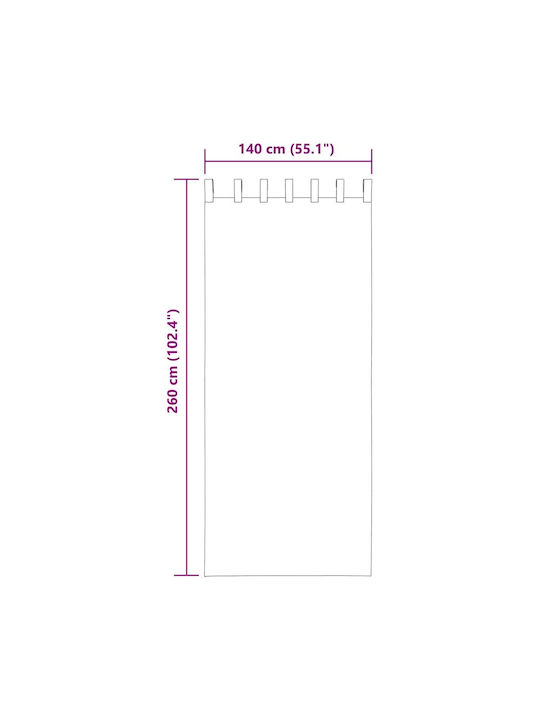 vidaXL Комплект Пердета И Завеси За Прозорец С Презрамки Тюркоазени 140x260см