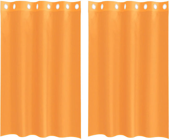 vidaXL Set Voile Curtains With Grommets Window
