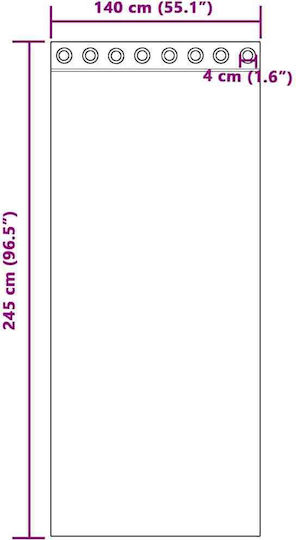 vidaXL Комплект Пердета И Завеси С Копчета Оранжеви 140x245см