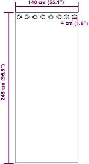 vidaXL vidaXL Vorhänge Fenster mit Grommets Rosa 140x245cm