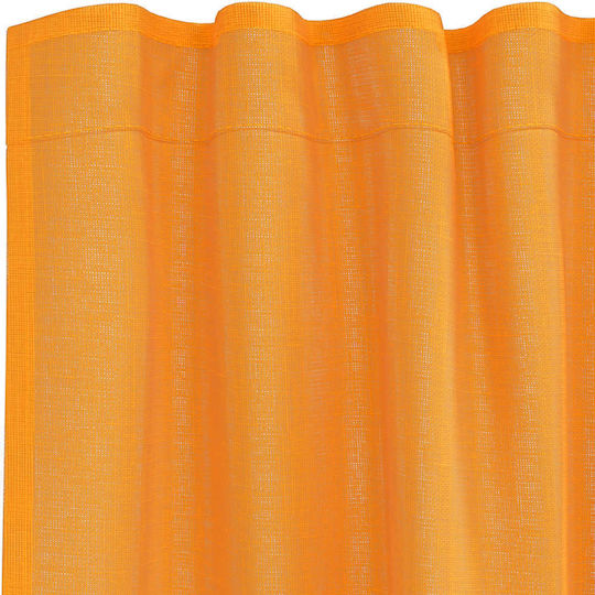 vidaXL Set Curtains with Pencil Pleat Voile Orange 140x260cm