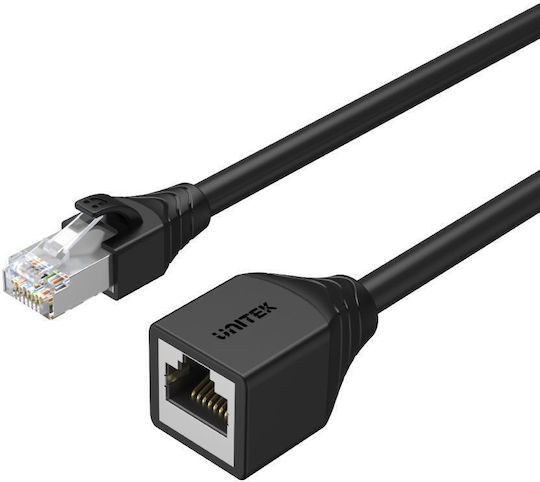 Unitek U/FTP (STP) Cat.6 (Gigabit) Καλώδιο Δικτύου Ethernet 0.5m Μαύρο