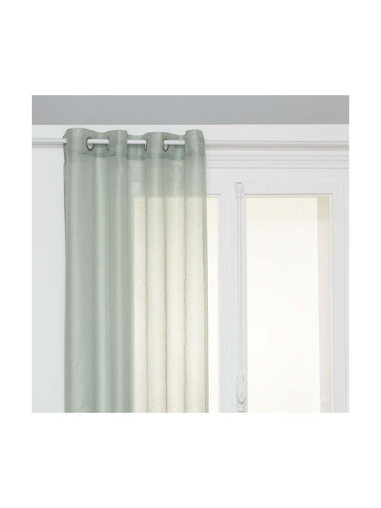 Atmosphera Curtain with Grommets Moly Green 135x240cm