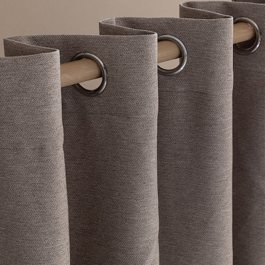 Palamaiki Curtain with Grommet Cress Gray 140x260cm