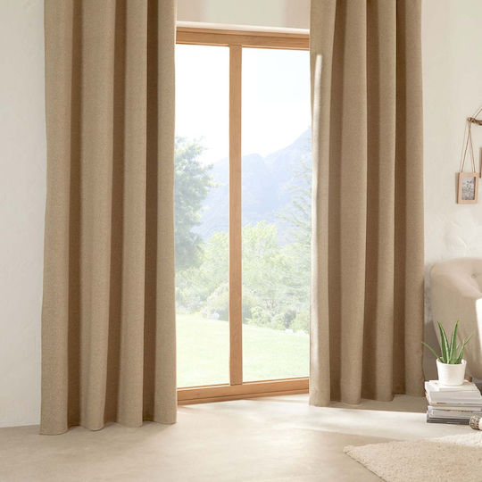 Atmosphera Затъмняващо Перде с Копчета Soana Бежово 140x260см