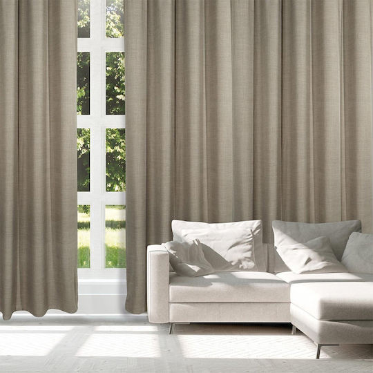 Das Home Κουρτίνα με Τρουκς 2247 Μπεζ 140x270εκ.