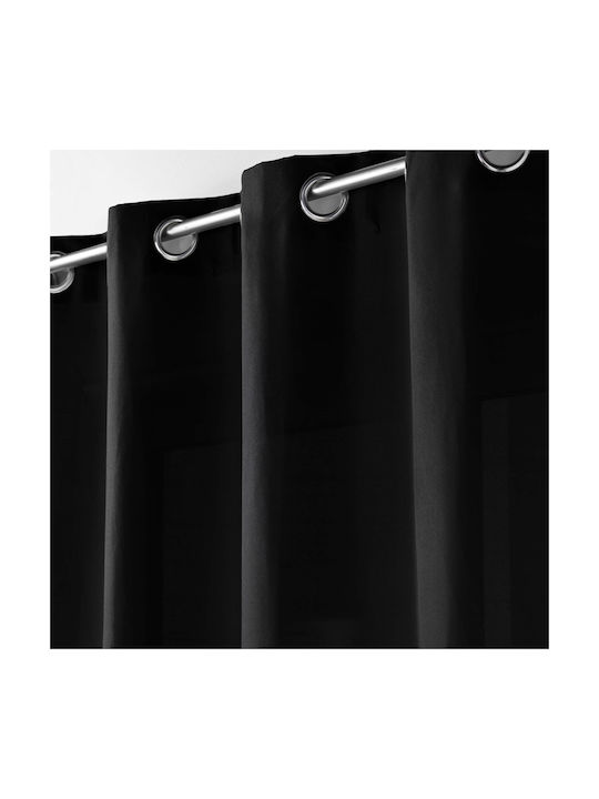 Curtain with Grommets L-c Absolu Black 140x260cm