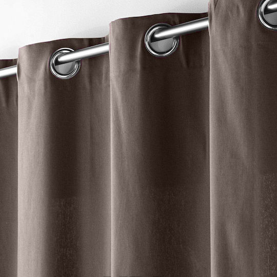 Douceur d'Intérieur Curtain with Grommet L-c Panama Gray 140x240cm