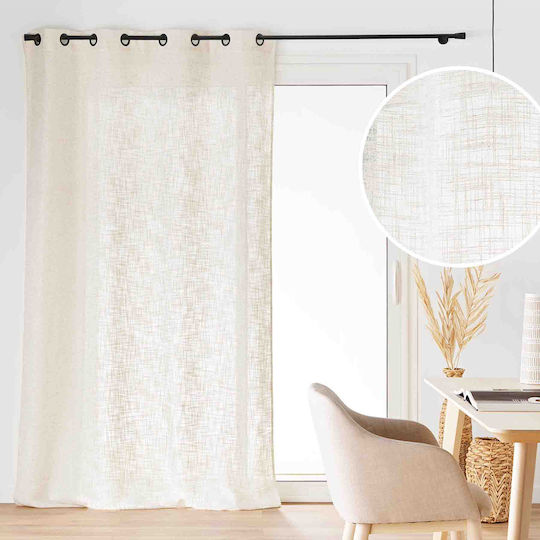 Atmosphera Linen Effect με Τρουκς Εκρού 140x260εκ.