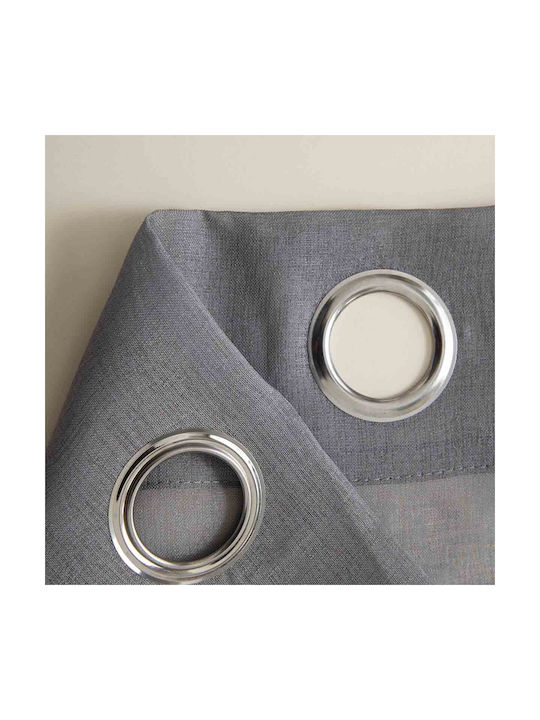 Beauty Home Curtain with Grommet Sharp Art 8448 Gray 8448-Stone 140x270cm