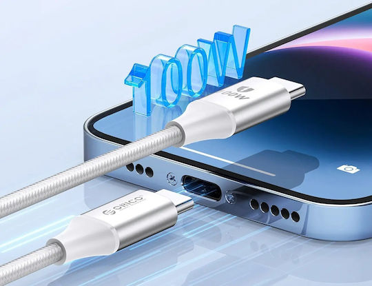 Orico USB 2.0 Cable USB-C Male - USB-C 100W PD White 1m