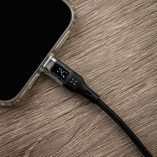 Плетен USB 2.0 Кабел USB-C Мъжки - USB-C 100W Захранване PD Черен 1.2м