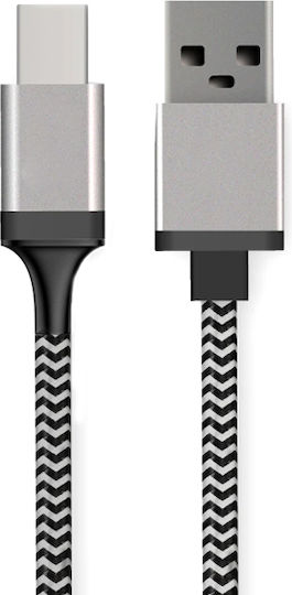 Powertech USB 2.0 Cable USB-C male - USB-C 25W Black 1.5m (CAB-U130)