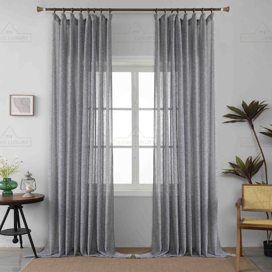 Homeone 6023-45 Mit Bleistiftfalten Graue 290x300cm