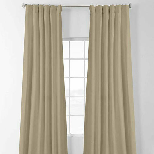 Sunshine Blackout Curtain With Pencil Pleat Beige 150x280cm