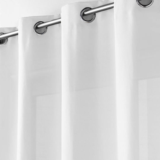 Douceur d'Intérieur Κουρτίνα με Τρουκς L-c Absolu Λευκή 140x260εκ.