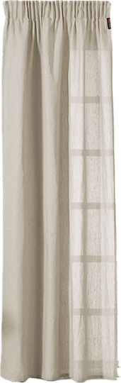 Pierre Cardin Κουρτίνα με Τρέσα Azur Beige 140x270εκ.