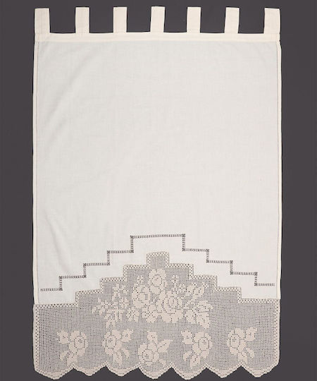 Silk Fashion BG11 Πλεκτό Παραθύρου με Τιράντες Ecru 110x150εκ.
