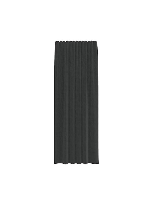 vidaXL Σετ Κουρτίνες με Τρέσα Μαύρες 140x260εκ.