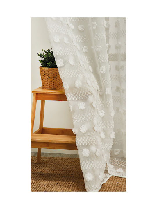 Whitegg Perdea Cu Capse Albă 270x280cm