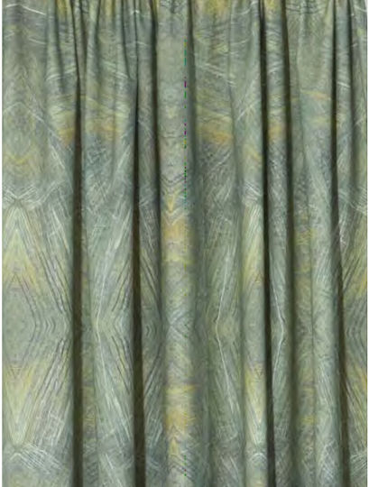 Anna Riska Vorhang mit Bleistiftfalten Mel Grüne 140x270cm
