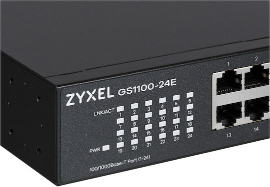 Zyxel GS-1100-24E Unmanaged L2 Switch with 24 Gigabit (1Gbps) Ethernet Ports